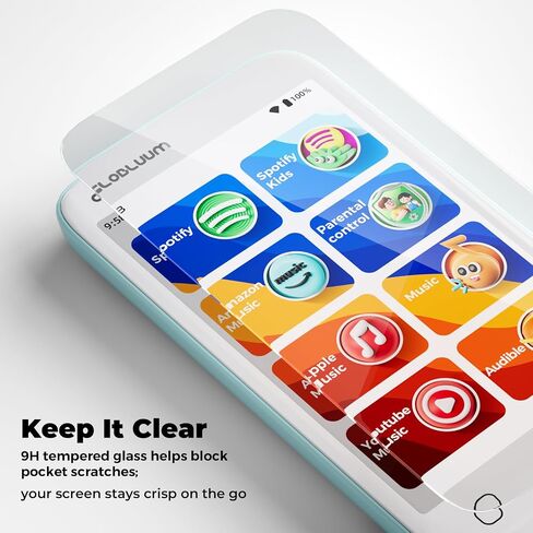 Screen Protector SU3, SU5, SU7, SU9 MP3 Player, 9H Tempered Glass Screen Protector, HD Clear, Scratch Resistant, Touch Sensitive, Anti Fingerprint, Bubble Free, Easy Install in Saudi Arabia