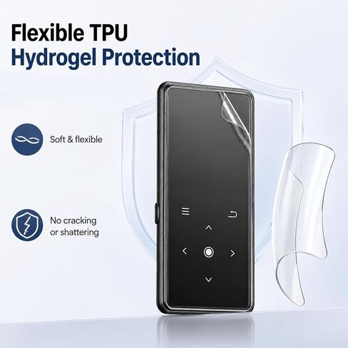 MP3 Player Screen Protector [2 PCS], Compatible with AiMoonsa B27 MP3 Player, 1.8 Inch HD Clear TPU Hydrogel Film, Self-Healing, Anti-Scratch in Saudi Arabia