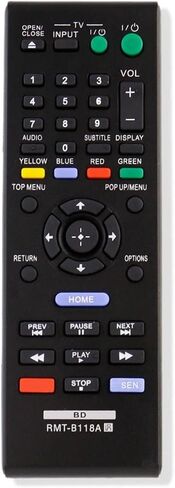 RMT-B118A DVD Remote Control for Sony Bluray Disc DVD BD Player | No programming or pairing needed, Replacement Remote Compatible Models BDP185C BDP-185C BDP185WN BDP-185WN in Saudi Arabia