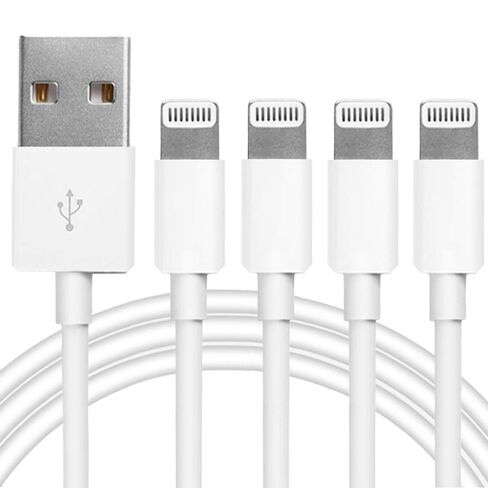 4Pack Original Apple MFi Certified Charger Lightning to USB Charging Cable Cord Compatible iPhone 14/13/12/11 Pro/11/XS MAX/XR/8/7/6s Plus,iPad Pro/Air/Mini,iPod Touch (3.3ft) in Saudi Arabia