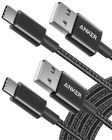 Anker USB A to USB C Cable, USB to USB C Cable (2-Pack, 3 ft, Black) | For iPhone 17 Series, Samsung Galaxy S10 / S10+, LG V30, Beats Fit Pro, and More in Saudi Arabia