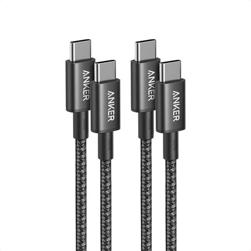 Anker USB C to USB C Cable, 100W Fast Charging Cable (2-Pack, 6 ft, Black) | For iPhone 17 Series, MacBook Pro 2020, Pixel, and More (Not for Video Output) in Saudi Arabia