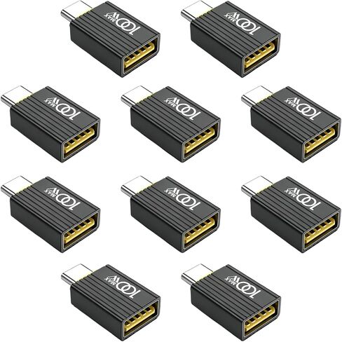 USB to USB C Adapter 10Pack,USBC Male to A Female OTG Adapter,Black | High Speed Data Transfer for iPhone 17/16 Pro Max,iPad,iMac,MacBook Pro,Dell XPS and More Type C in Saudi Arabia