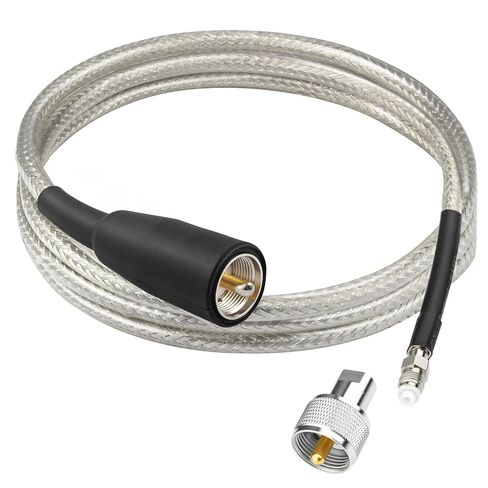 CB Coax Cable 18ft, CB Radio Antenna Cable RG8X Coaxial Cable with with Waterproof Boot, PL-259 Male to FME Female/ PL259 Male Connector, Low Loss for HAM Radio, VHF Radio, Marine Antenna, SWR Meter in Saudi Arabia