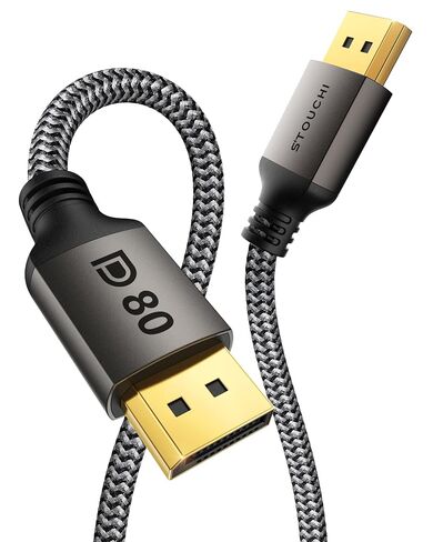 Stouchi 10FT/3M VESA Certified DisplayPort 2.1 Cable 80Gbps UHBR20 DP Cord | 16K 8K 4K@540Hz | FreeSync G-Sync | DSC 1.2a | Snag-Free Connector | For RTX 5090 4090 RX 9070 Gaming Monitor in Saudi Arabia