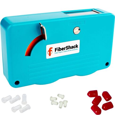 Fiber Optic Cleaning Box. 1.25mm LC Fiber Cleaner & 2.5mm SC Optical Cables and Port Cleaner - 500+ use Optical Connector Cleaning Tool is a crucial Addition to your Kit in Saudi Arabia