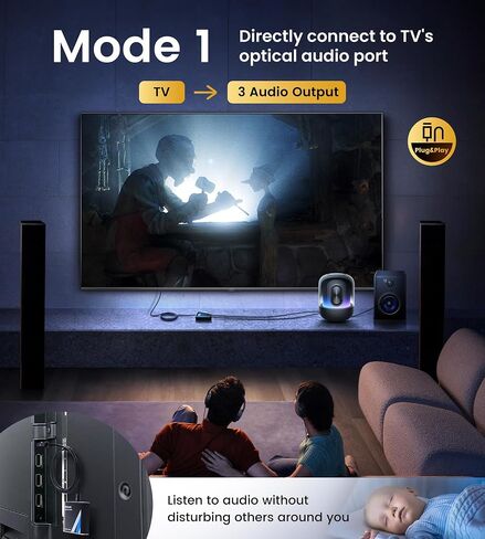 NEWCARE الفاصل البصري الرقمي 1 في 3 خارج، SPDIF Toslink كابل الصوت البصري الخائن 1x3 دعم LPCM2.0 Doldy Digital & DTS 5.1 لأجهزة Xbox، PS4، PS5، DVD، TV Box، المسرح المنزلي، جهاز الاستقبال، شريط الصوت in Kuwait