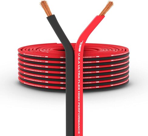 DS18 SW-12GA-100RB 12-GA Ultra Flex Speaker Wire Red and Black 100FT - Speaker Cable for Audio Applications in Kuwait