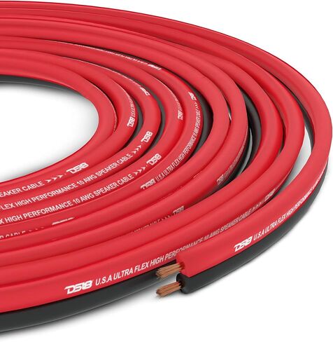 DS18 SW-12GA-100RB 12-GA Ultra Flex Speaker Wire Red and Black 100FT - Speaker Cable for Audio Applications in Kuwait