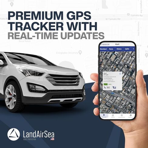LandAirSea 54 GPS Tracker - Made in the USA from Domestic & Imported Parts. Long Battery, Magnetic, Waterproof, Global Tracking. Subscription Required in Kuwait