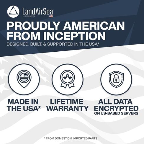 LandAirSea 54 GPS Tracker - Made in the USA from Domestic & Imported Parts. Long Battery, Magnetic, Waterproof, Global Tracking. Subscription Required in Kuwait