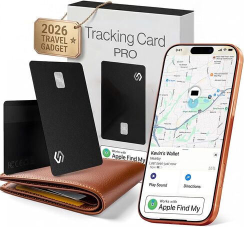 SPOTMINDERS Apple MFi Certified Credit Card Wallet Tracker PRO 4-Pack (iOS Only) Works with Apple Find My Rechargeable Tracking Card for Wallet IP68 0.07in Slim iPhone Item Finder for Luggage or Purse in Saudi Arabia
