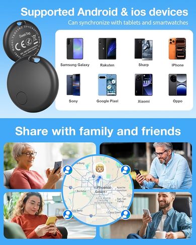 Air Tags for Android,Air Tags-4 Pack Android,Air Tracker Tags with 4 Case,2 Year Battery Life,Google & Apple Find Trackers for Google'S Find Hub App & Apple Find My,IP65 Waterproof Luggage Tracker in Saudi Arabia