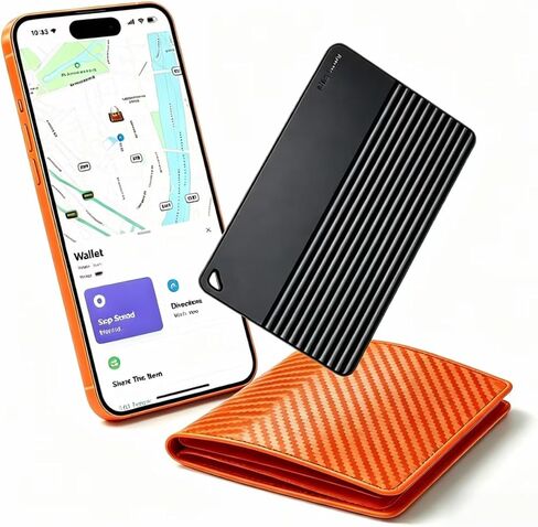 Wallet Tracker Card for Apple Find My, 5-Year Battery Bluetooth Item Finder for iPhone, Slim Smart Tracking Card for Wallet, Luggage, Passport, Purse, Backpack, iOS Only in Saudi Arabia