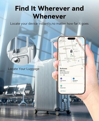 4 Pack Smart Bluetooth Tracker for iPhone (iOS Only), MFi Certified Item Finder Works with Apple Find My App, Waterproof Key Finder Tag for Wallet, Keys, Bags and Luggage, Pets, Replaceable Battery in Saudi Arabia