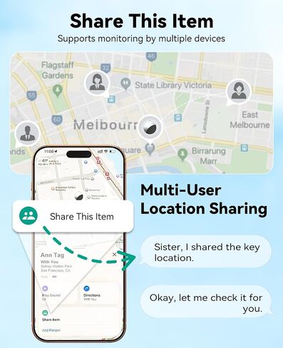4 Pack Smart Bluetooth Tracker for iPhone (iOS Only), MFi Certified Item Finder Works with Apple Find My App, Waterproof Key Finder Tag for Wallet, Keys, Bags and Luggage, Pets, Replaceable Battery in Saudi Arabia