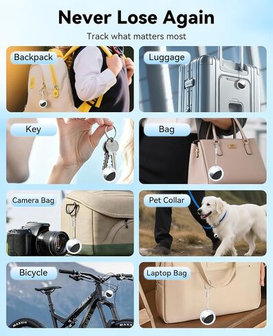 4 Pack Smart Bluetooth Tracker for iPhone (iOS Only), MFi Certified Item Finder Works with Apple Find My App, Waterproof Key Finder Tag for Wallet, Keys, Bags and Luggage, Pets, Replaceable Battery in Saudi Arabia