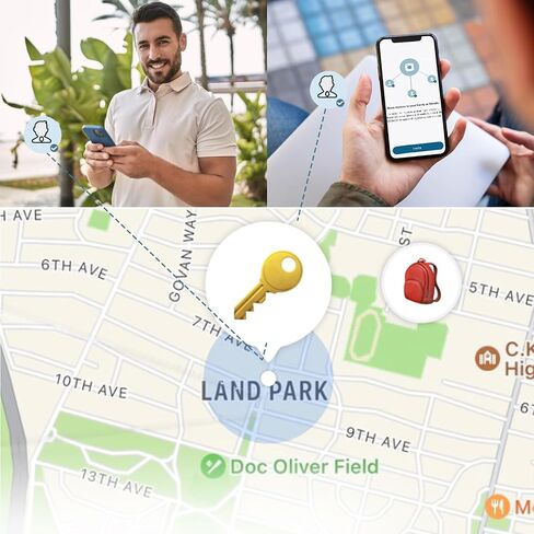 ANNNWZZD Tag 4 Pack Item Finders with Apple Find My APP (iOS فقط) تساعدك على تتبع مفاتيحك، ومحفظتك، وأمتعتك، وحقيبة الظهر، وخفيفة الوزن للغاية [معتمد من Apple MFi] in Kuwait