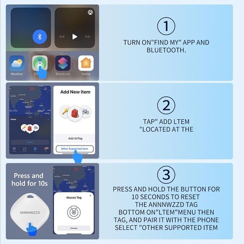ANNNWZZD Tag 4 Pack Item Finders with Apple Find My APP (iOS فقط) تساعدك على تتبع مفاتيحك، ومحفظتك، وأمتعتك، وحقيبة الظهر، وخفيفة الوزن للغاية [معتمد من Apple MFi] in Kuwait