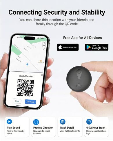 جهاز تعقب GPS للأطفال، جهاز تعقب ذكي للأطفال مع موقع في الوقت الفعلي، لأجهزة Android وiPhone بدون رسوم شهرية وبدون بطاقة SIM - تصميم سوار معصم وسلسلة مفاتيح يمكن ارتداؤه، مقاوم للماء IP68، استخدام آمن داخلي وخارجي in Kuwait