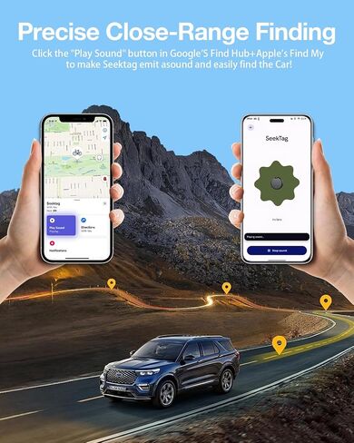 GPS Tracker for Vehicles,2 Year Battery Life,GPS Tracker,2pcs Hidden Magnetic case,Trackers for Tracking Vehicle,2pcs GPS Tracker,Ultra-Slim,No Monthly Fee for Android and iPhone in Saudi Arabia