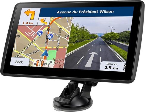 7'' GPS Navigator for Car Truck RV - 2026 North America Maps Free Lifetime Updates, Touchscreen Navigation System, Speed & Red Light Warning, Turn-by-Turn Voice Guidance, for All Cars in Kuwait