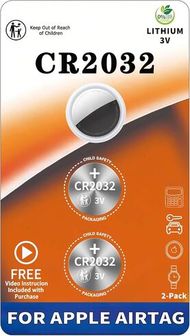 Replacement for Apple AirTag Batteries, OEM CR2032 Battery (Pack of 4) | Perfectly Fits AirTag, No Bitter Coating, Replacement Cell Batteries for Airtags in Saudi Arabia