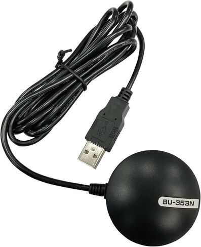 GlobalSat BU-353N USB GPS Receiver, Black, Made in Taiwan in Saudi Arabia