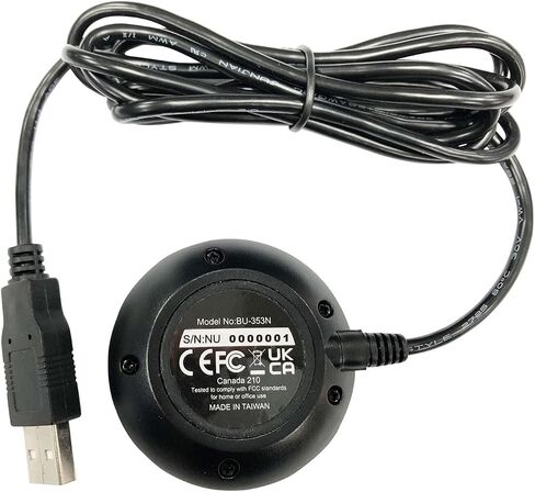 GlobalSat BU-353N USB GPS Receiver, Black, Made in Taiwan in Saudi Arabia