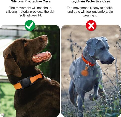 GOCII for Airtag Dog Collar Holder 2 Pack,Waterproof Dog Collar Holder for Apple AirTag(Gen 1 & 2),Silicone Air Tags Case for Dog Collars(Black) in Kuwait