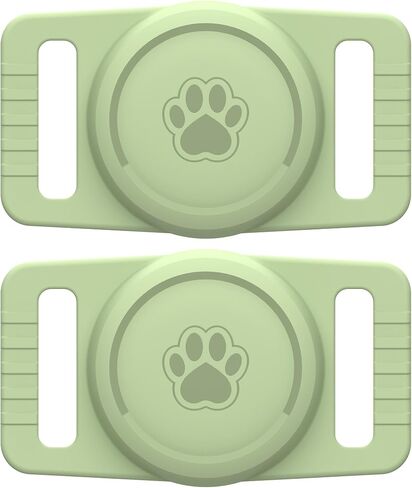 GOCII for Airtag Dog Collar Holder 2 Pack,Waterproof Dog Collar Holder for Apple AirTag(Gen 1 & 2),Silicone Air Tags Case for Dog Collars(Black) in Kuwait