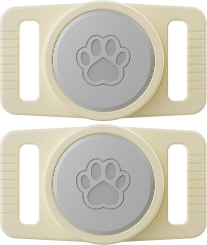 GOCII for Airtag Dog Collar Holder 2 Pack,Waterproof Dog Collar Holder for Apple AirTag(Gen 1 & 2),Silicone Air Tags Case for Dog Collars(Black) in Kuwait
