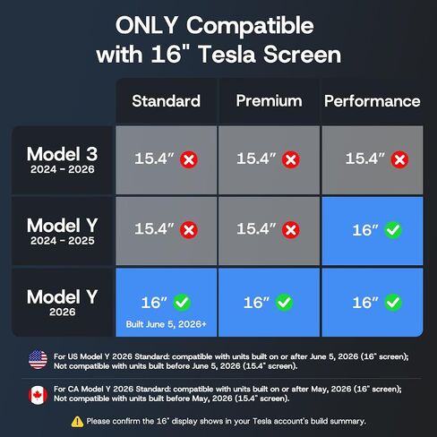 Tempered Glass Screen Protector for Tesla Model Y Juniper/Model YL | 16" Screen Protector with Alignment Frame for Model Y Juniper 2025 2026 & Model YL 2026 - Matte/ Anti-Glare/ Anti-Fingerprint in Kuwait