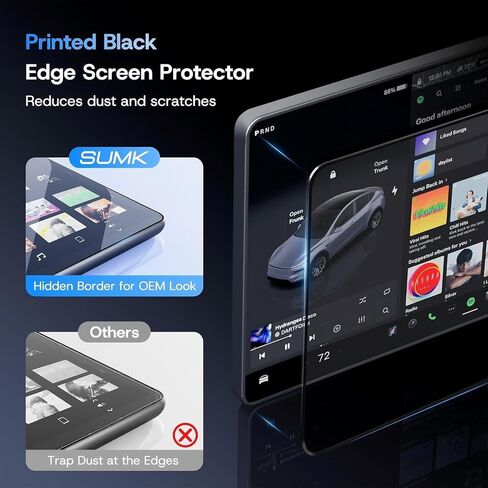 Tempered Glass Screen Protector for Tesla Model Y Juniper/Model YL | 16" Screen Protector with Alignment Frame for Model Y Juniper 2025 2026 & Model YL 2026 - Matte/ Anti-Glare/ Anti-Fingerprint in Kuwait