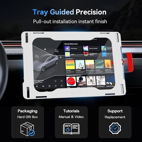 Tempered Glass Screen Protector for Tesla Model Y Juniper/Model YL | 16" Screen Protector with Alignment Frame for Model Y Juniper 2025 2026 & Model YL 2026 - Matte/ Anti-Glare/ Anti-Fingerprint in Kuwait
