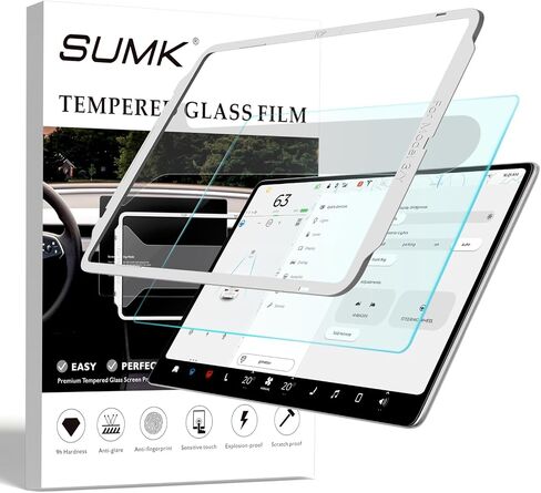 Tempered Glass Screen Protector for Tesla Model Y Juniper/Model YL | 16" Screen Protector with Alignment Frame for Model Y Juniper 2025 2026 & Model YL 2026 - Matte/ Anti-Glare/ Anti-Fingerprint in Kuwait