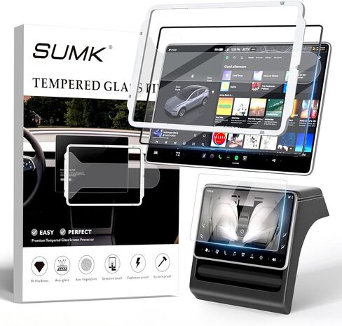 Tempered Glass Screen Protector for Tesla Model Y Juniper/Model YL | 16" Screen Protector with Alignment Frame for Model Y Juniper 2025 2026 & Model YL 2026 - Matte/ Anti-Glare/ Anti-Fingerprint in Kuwait