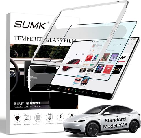 Tempered Glass Screen Protector for Tesla Model Y Juniper/Model YL | 16" Screen Protector with Alignment Frame for Model Y Juniper 2025 2026 & Model YL 2026 - Matte/ Anti-Glare/ Anti-Fingerprint in Kuwait