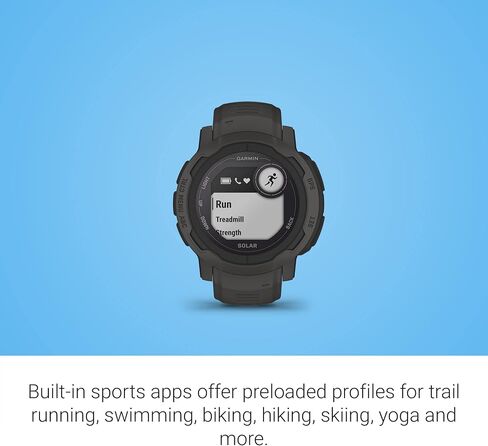 Garmin Instinct 2 Solar, GPS Outdoor Watch, Solar Charging Capabilities, Multi-GNSS Support, Tracbak Routing, Graphite (Renewed) in Saudi Arabia