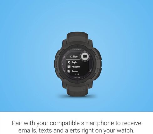 Garmin Instinct 2 Solar, GPS Outdoor Watch, Solar Charging Capabilities, Multi-GNSS Support, Tracbak Routing, Graphite (Renewed) in Saudi Arabia