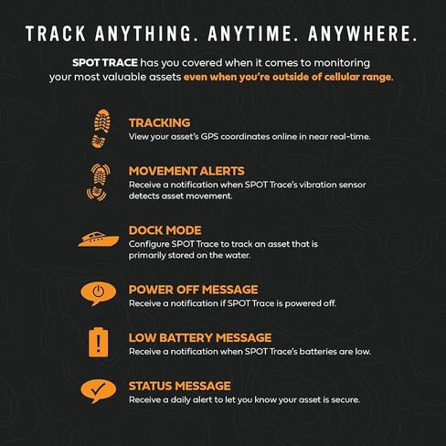 SPOT Trace Satellite Tracking Device | Handheld Tracker for Hiking, Camping, Cars, Kids, Outdoor Activities, Subscription Required in Saudi Arabia