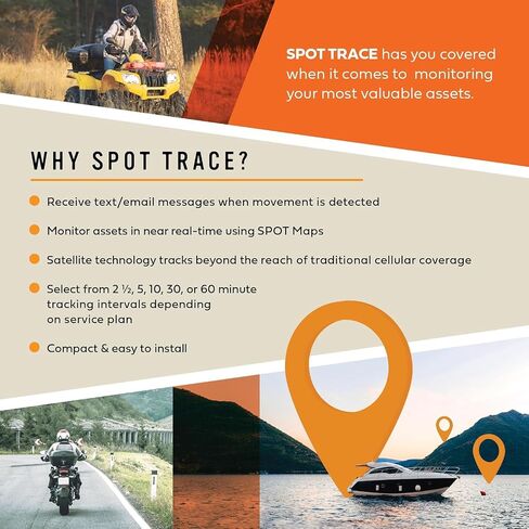 SPOT Trace Satellite Tracking Device | Handheld Tracker for Hiking, Camping, Cars, Kids, Outdoor Activities, Subscription Required in Saudi Arabia