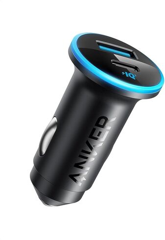 Anker 323 52.5W USB C Car Charger with 30W PowerIQ 3.0 Fast Charging | Cigarette Lighter Adapter, for iPhone 17 / 16 / 15 / 14 / 13 / 12 Series, Galaxy S25 / S24, Pixel, and More in Kuwait