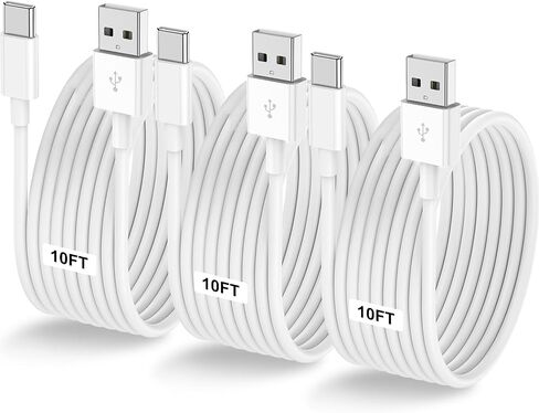 LOFPYE 3-Pack Black [3.3FT+3.3FT+6FT] USB A to USB C Cable，USB to USB C Car Carplay Cable for iPhone 16 15 Pro Plus Pro Max，for iPad Pro/Air/Mini，for Samsung S24/S23/S22，for MacBook Pro/Air and More in Kuwait