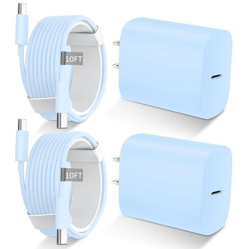 iPhone 17 16 15 Charger Fast Charging USB C Charger Type C Chargers with 10 Ft Long USB C to USB C Cable Fast Charging Cord for iPhone 17/Pro/Pro Max/17 Air/16/16 Pro/16 ProMax/15/Pro/ProMax,White in Saudi Arabia