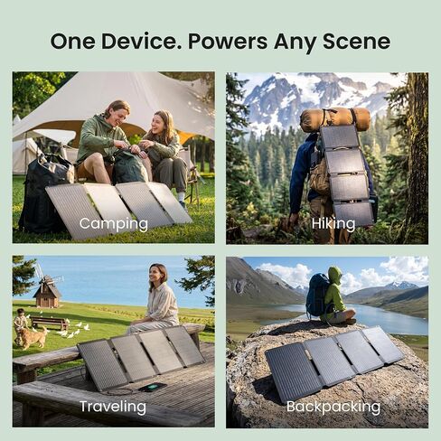 45W Portable Solar Panel Charger, 25.4% Efficiency, Dual USB-C | 25W PD and USB-A outputs charge phones and power banks; 1.7 lb foldable IP68-rated design fits camping and backpacking in Saudi Arabia