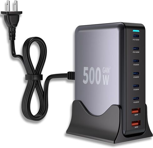 USB C Charger Block,200W GaN 8 Port USB C Charging Station USB Hub Block Cube Type C & USB A Wall Charger Power Adapter for Multiple Devices Apple iPhone 16/15/14,Steam Deck,MacBook Pro/Air,iPad Pro in Saudi Arabia