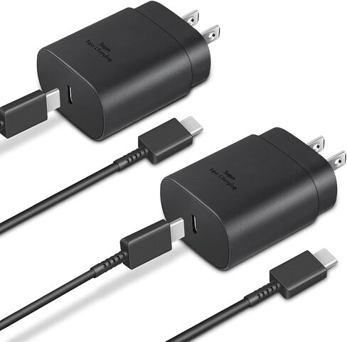 GUUSMART Type C Charger 2-Pack 25W Long 6ft USB C Charger Cable | Type C Charger Fast Charging Block Compatible with Galaxy S26 S25 S24 S23 S22 S21/iPhone 17/16/15 Pro Max/15 Plus-Black in Saudi Arabia