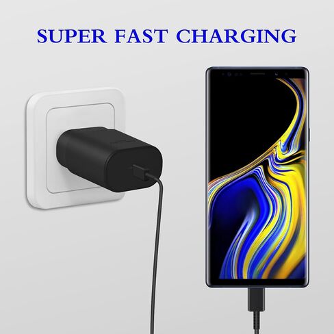 GUUSMART Type C Charger 2-Pack 25W Long 6ft USB C Charger Cable | Type C Charger Fast Charging Block Compatible with Galaxy S26 S25 S24 S23 S22 S21/iPhone 17/16/15 Pro Max/15 Plus-Black in Saudi Arabia
