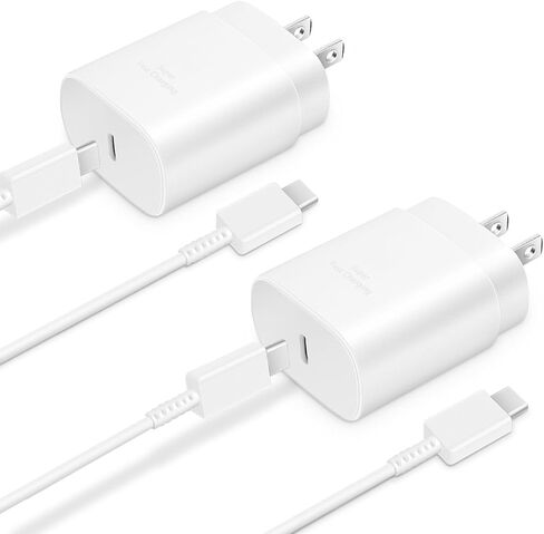 GUUSMART Type C Charger 2-Pack 25W Long 6ft USB C Charger Cable | Type C Charger Fast Charging Block Compatible with Galaxy S26 S25 S24 S23 S22 S21/iPhone 17/16/15 Pro Max/15 Plus-Black in Saudi Arabia